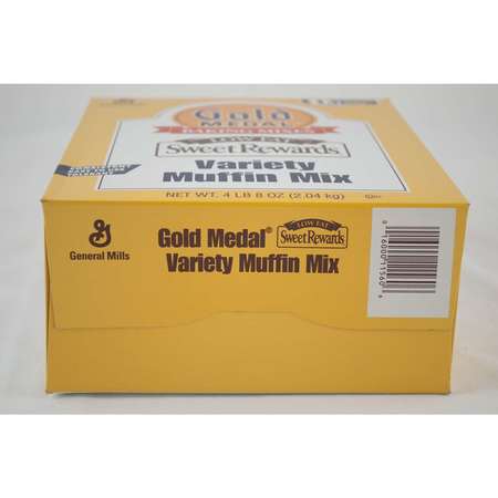 GOLD MEDAL Baking Mixes Low Fat Sweet Rewards Variety Muffin Mix 4.5lbs, PK6 16000-11560